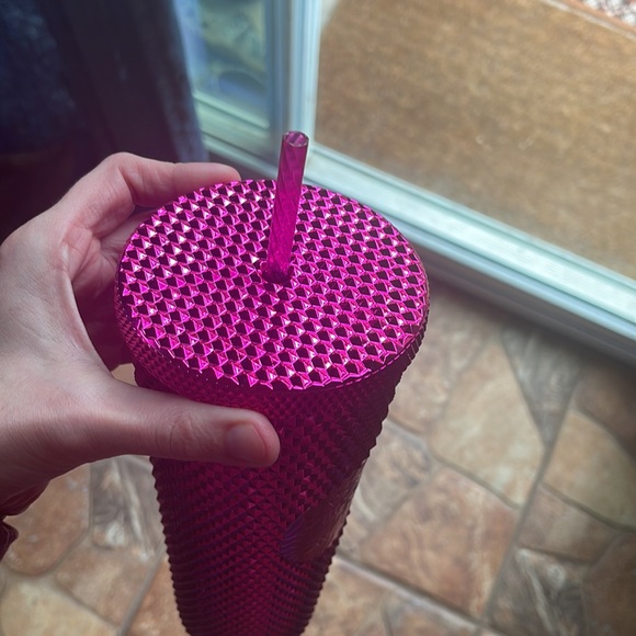 💝RARE! Sangria Starbucks Studded Magenta Metallic Chrome Pink Tumbler Xmas 2022 - Picture 4 of 4